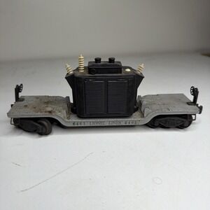 LIONEL POSTWAR 6461, LIONEL LINES DEPRESSED CENTER TRANSFORMER FLAT CAR ('49/50)